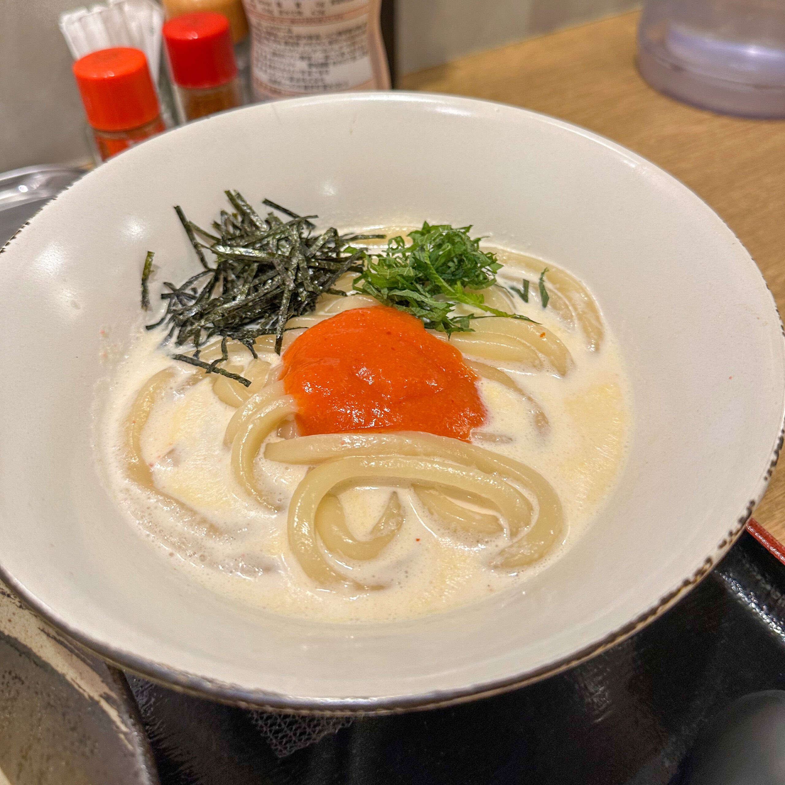 讃岐うどん寿 栄本店の明太クリームうどん