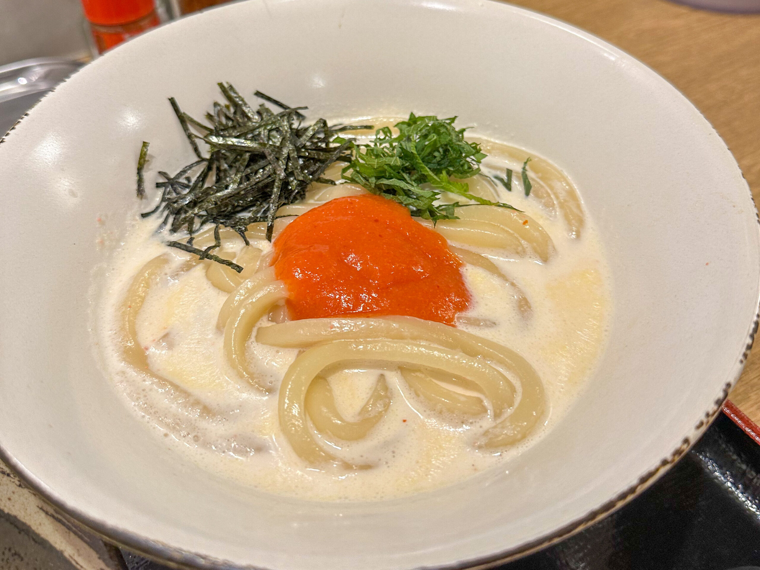 讃岐うどん寿 栄本店の明太クリームうどん