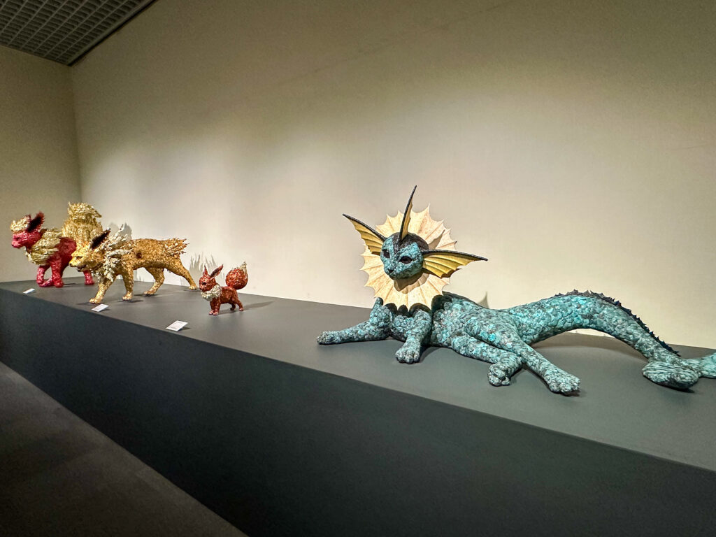 ポケモン×工芸展 名古屋松坂屋会場のブイズ(シャワーズ・イーブイ・サンダース・ブースター)