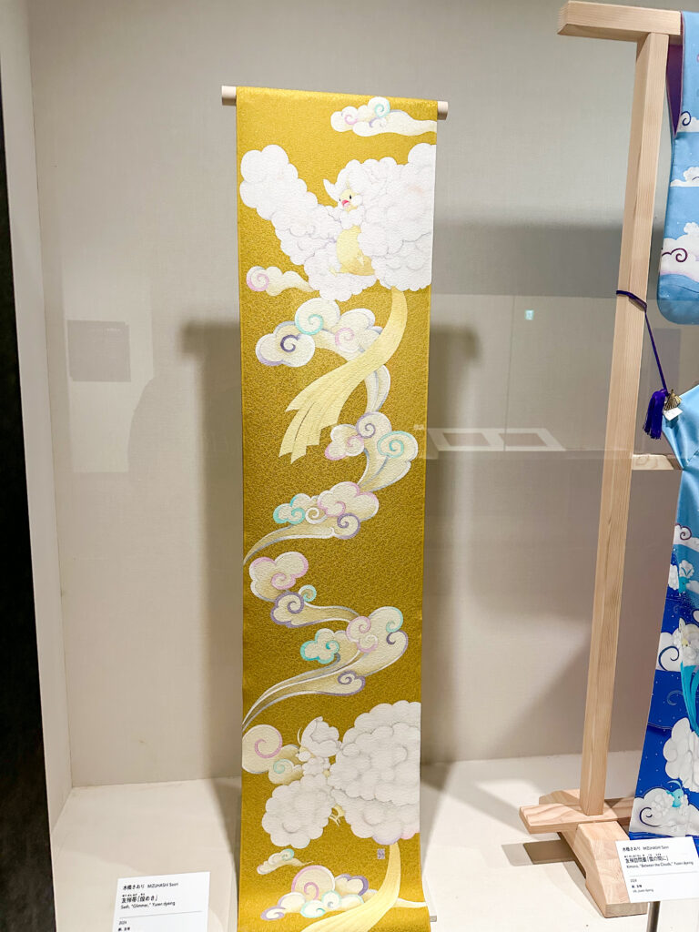 ポケモン×工芸展 名古屋松坂屋会場の友禅帯「煌めき」 水橋さおり